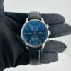 Iwc Portugieser Chronograph Blue Dial on Leather Strap Ref IW371606 with Card  2021 - Image 2