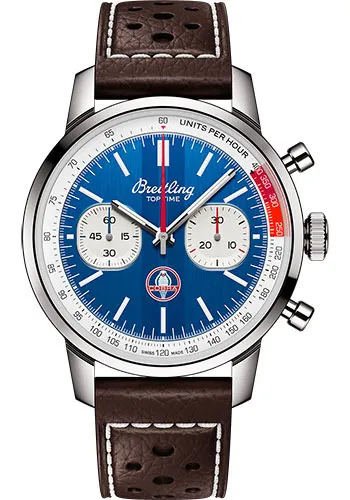 19271643_a1i01v4ka2f478vxw159b0qlt9rx.webp Breitling Top Time Blue Dial on Leather Strap Ref AB01763A1C1X1 with Card 2026 - Image 1