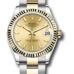 Rolex Datejust Champagne Index Dial on Oyster Ref 278273 with New Style Card Green  2021