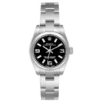 Rolex Oyster Perpetual Black Dial on Oyster Ref 176200 with New Style Card White  2017