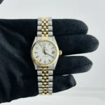 Rolex Datejust White Roman Dial on D Link Jubilee 14k Ref 6827 with Papers  1985