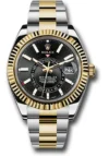 Rolex SkyDweller Black Dial on Oyster Ref 326933 with New Style Card Green  2021