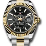 Rolex SkyDweller Black Dial on Oyster Ref 326933 with New Style Card Green  2021