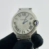 Cartier Ballon Bleu  Silver Roman Dial on Diamond Ref 3005 - Image 2