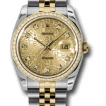 Rolex Datejust 36 Champagne Jubilee Diamond Dial on Jubilee Ref 116243