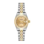 Rolex Datejust Lady Champagne Stick Dial on D Link Jubilee Ref 69173