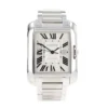 Cartier Tank Silver Dial on Stainless Steel Bracelet Ref 3511