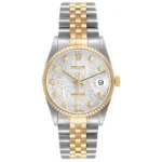 Rolex Datejust Anniversary Factory Diamond Dial Dial on D Link Jubilee Ref 16233 with Papers  2002