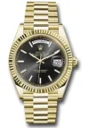 Rolex Day-Date Black Index Dial on President Ref 228238 with New Style Card Green  2026