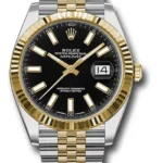 Rolex Datejust Black Index Dial on Jubilee Bracelet Ref 126333 with New Style Card Green  2025
