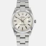 Rolex Oyster Perpetual Date Silver Stick Dial on Oyster Bracelet Ref 15000