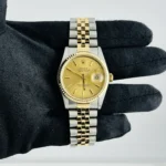 Rolex Datejust Champagne Stick Dial on D Link Jubilee Ref 16233
