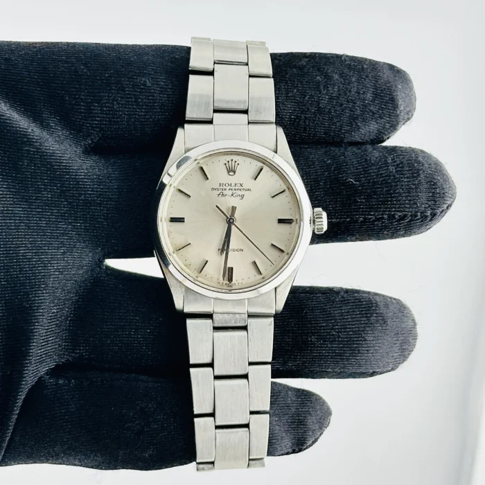 Rolex Air-King Silver Stick / Has Spots Dial on Folded Oyster Ref. 5500 - Image 2