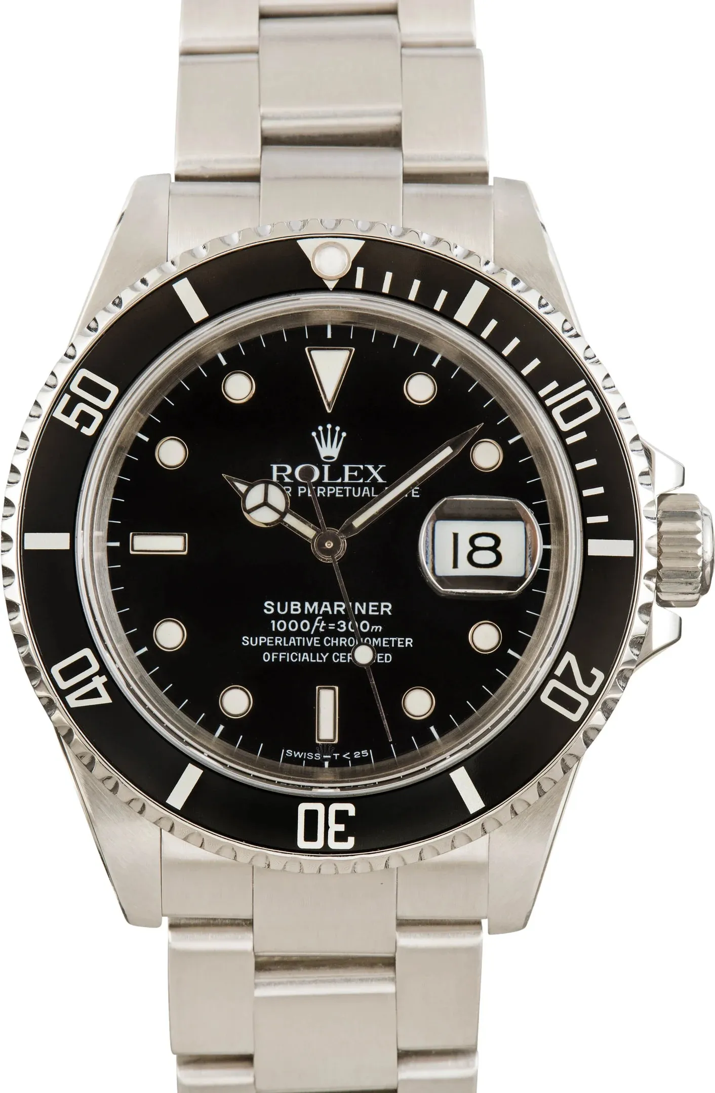 19804869_8jni956lkha0k8bx4kd1jxkjushu.webp Rolex Submariner Black Dial on Oyster Ref. 16610 with Papers 1999 - Image 1