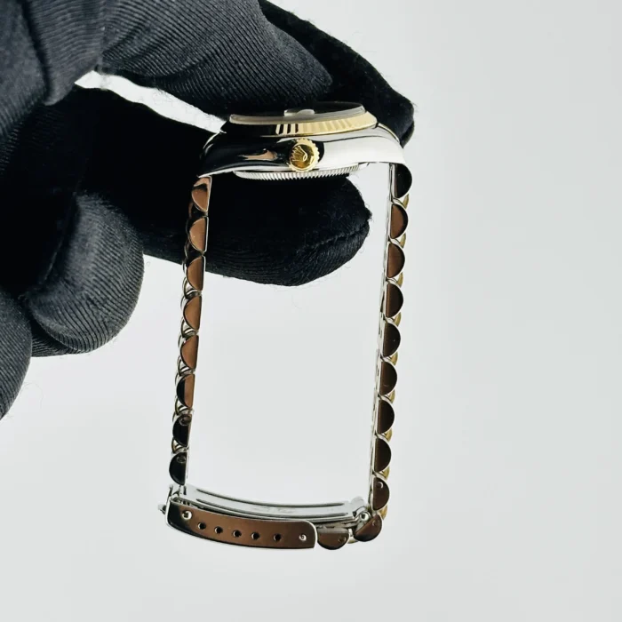Rolex Datejust Lady Champagne Stick Dial on D-Link Jubilee Bracelet Ref. 69173 - Image 6