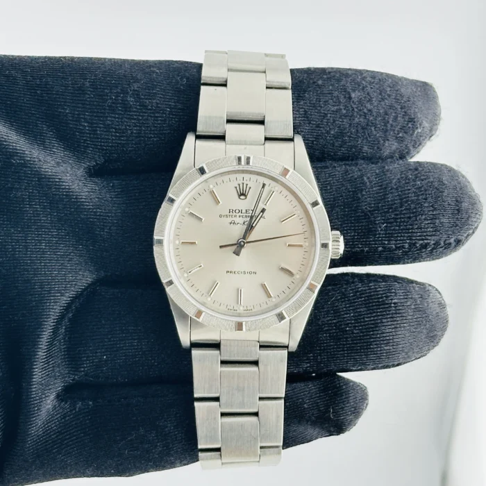 Rolex Air-King Silver Stick Dial on Oyster Bracelet Ref. 14010 - Image 2