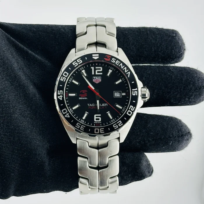 Tag Heuer Formula 1 Senna Special Edition Black Dial on Stainless Steel Bracelet Ref. WAZ1012.BA0883 - Image 2