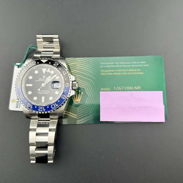 Rolex GMT-Master II Black Dial on Oyster Ref. 126710BLNR with New Style Card (green) 2022 - Image 7