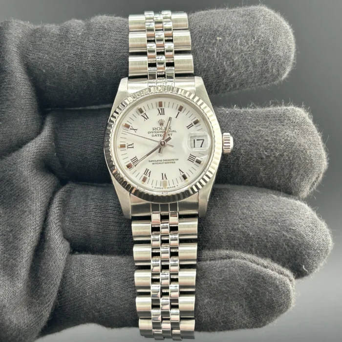 Rolex Datejust White Roman Dial on D-Link Jubilee Ref. 68274 - Image 2