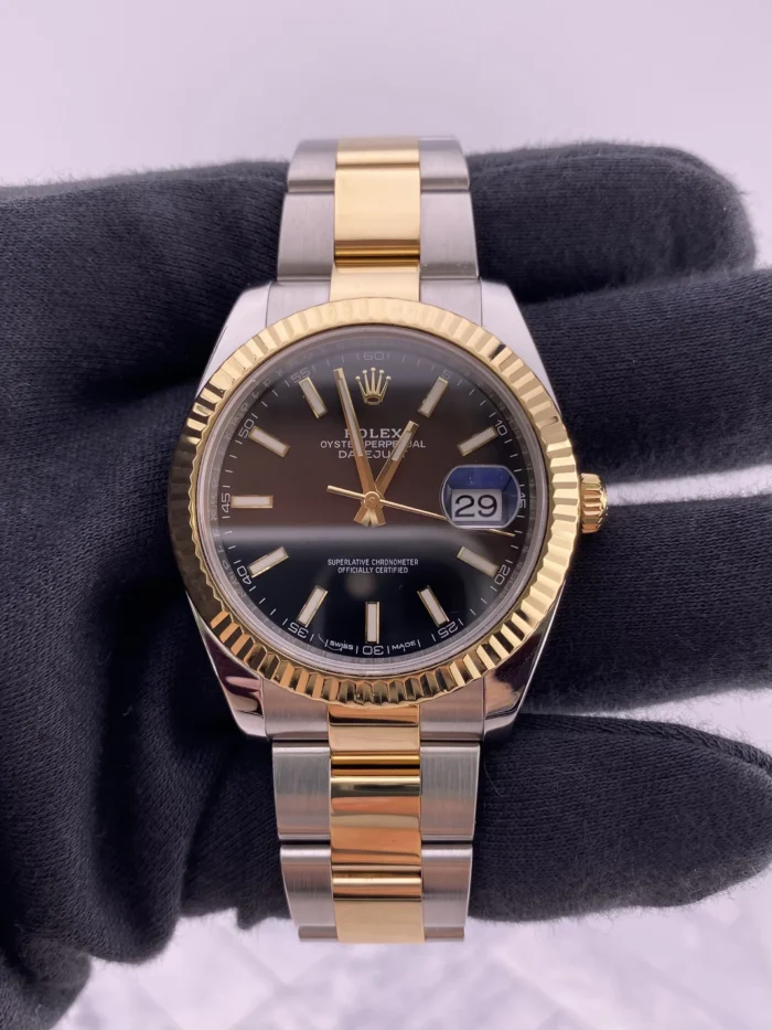 Rolex Datejust 41 Black Index Dial on Oyster Ref. 126333 with New Style Card (White) 2016 - Image 2