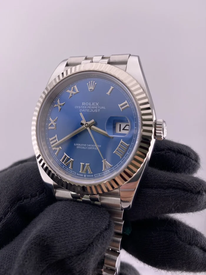Rolex Datejust 41 Blue Roman Dial on Jubilee Ref. 126334 with New Style Card (White) 2019 - Image 3