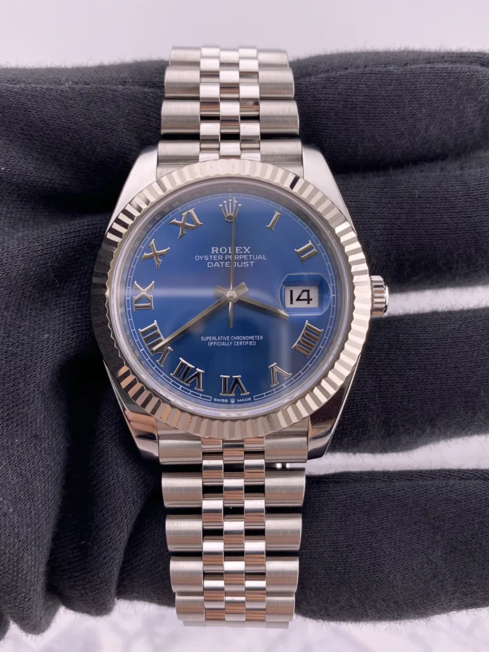 Rolex Datejust 41 Blue Roman Dial on Jubilee Ref. 126334 with New Style Card (White) 2019 - Image 2