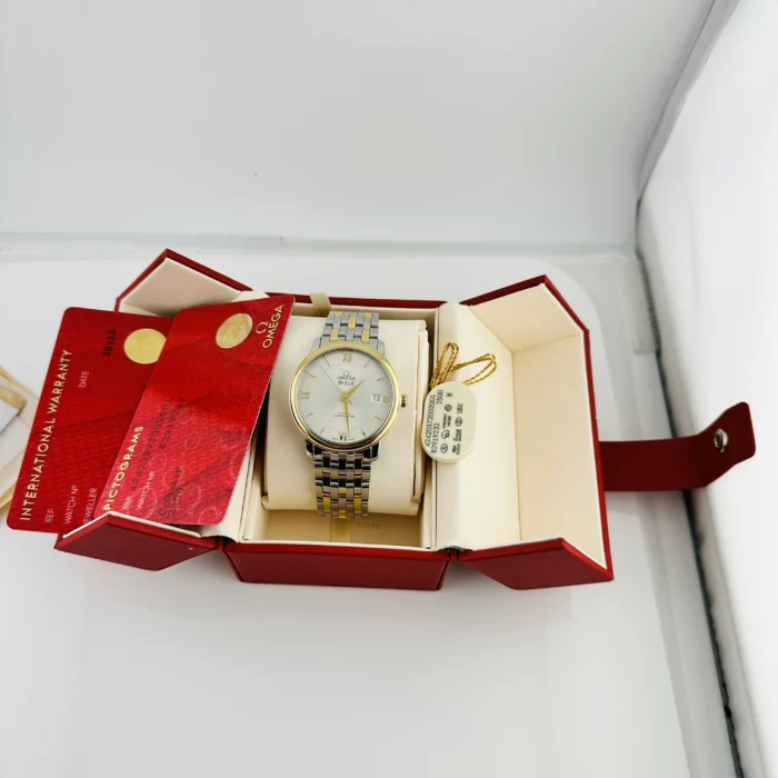 Omega De Ville Silver Dial on 2-Tone Bracelet Ref. 424.20.37.20.02.001 with Card - Image 8