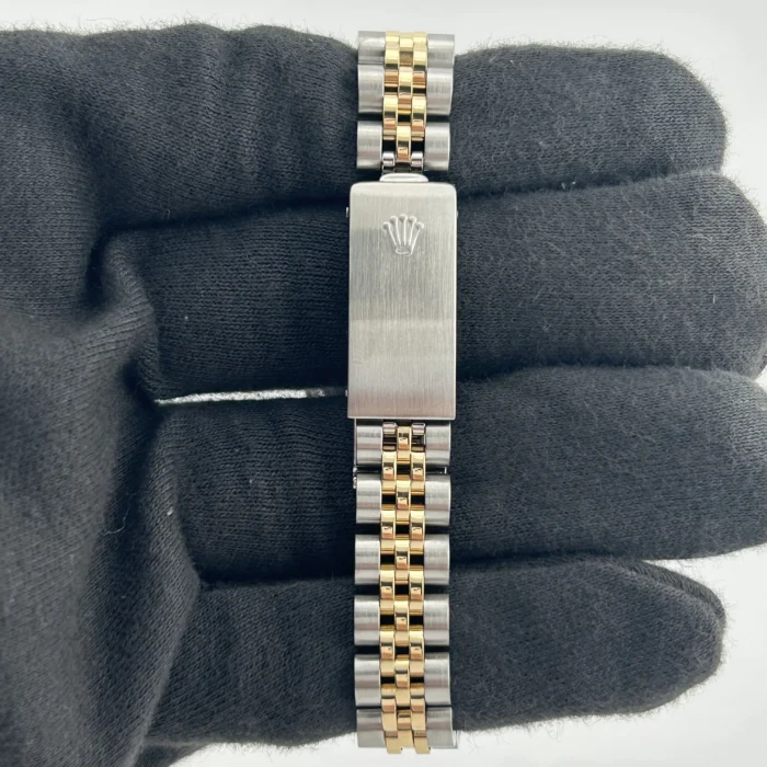 Rolex Datejust Lady Champagne Stick Dial on D-Link Jubilee Ref. 69173 with Papers - Image 4