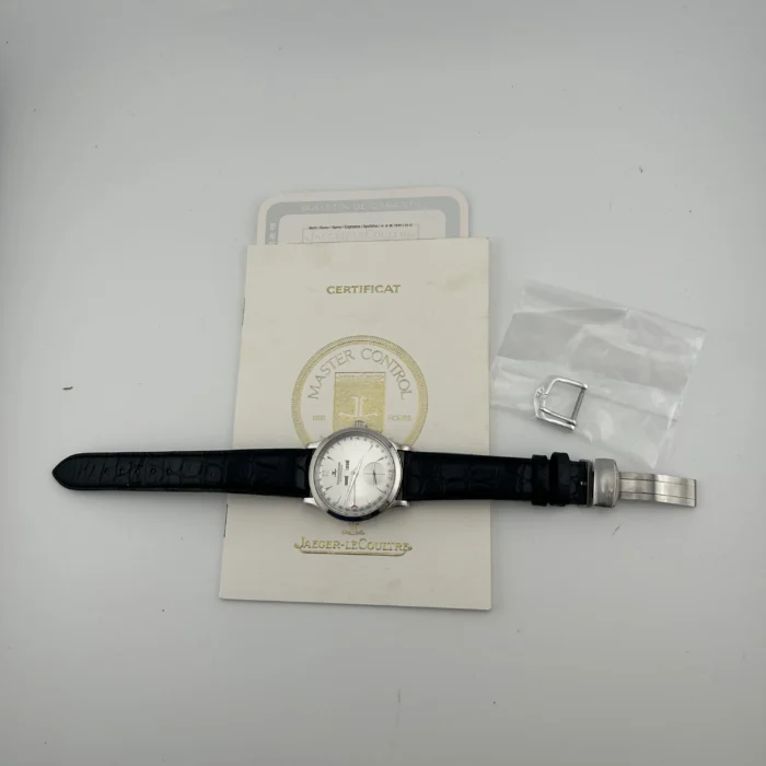Jaeger-LeCoultre Master Control Silver Dial on Leather Ref. 140.840.872B with Papers 1995 - Image 7