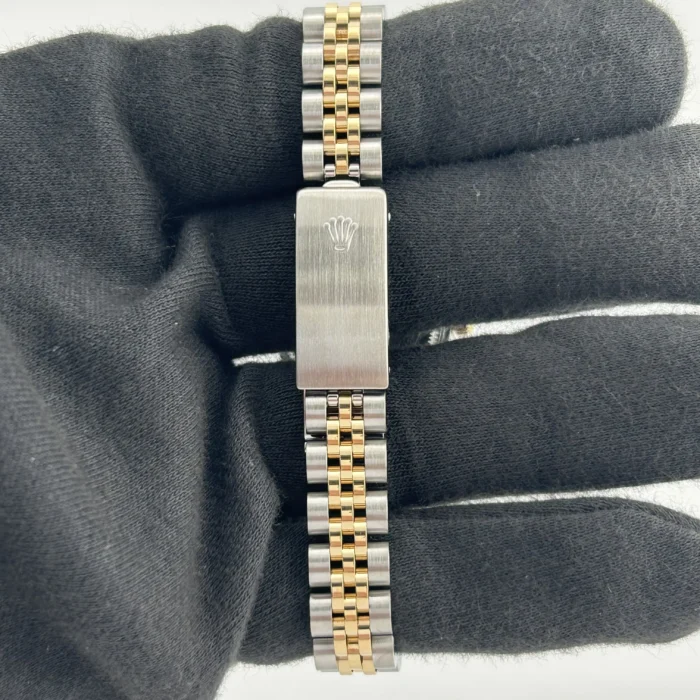 Rolex Datejust Lady Champagne Diamond Dial on D-Link Jubilee Bracelet Ref. 69173 - Image 4