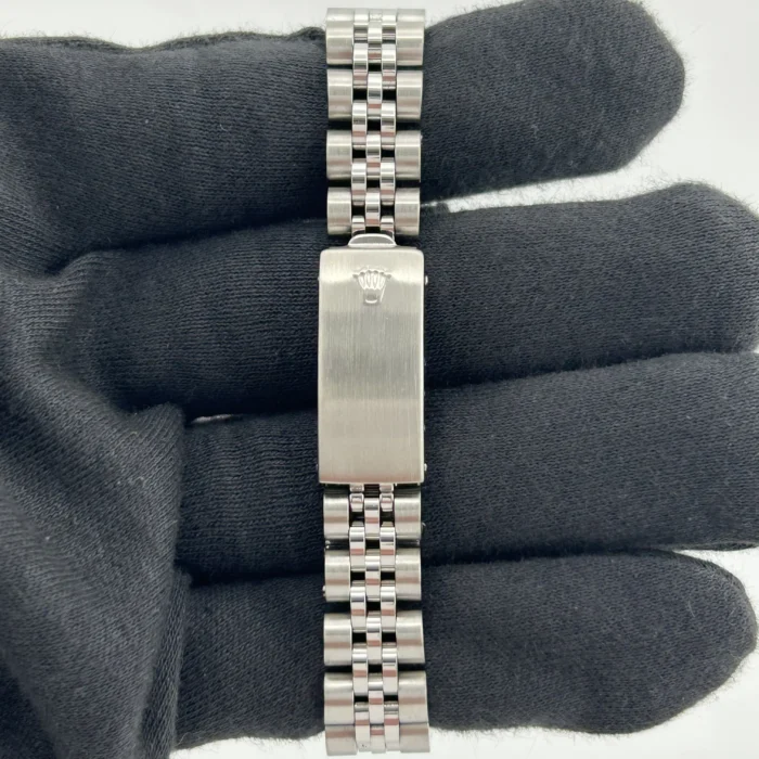 Rolex Oyster Perpetual Date Gray Tapestry Dial on Jubilee Ref. 69190 with Papers 1989 - Image 3