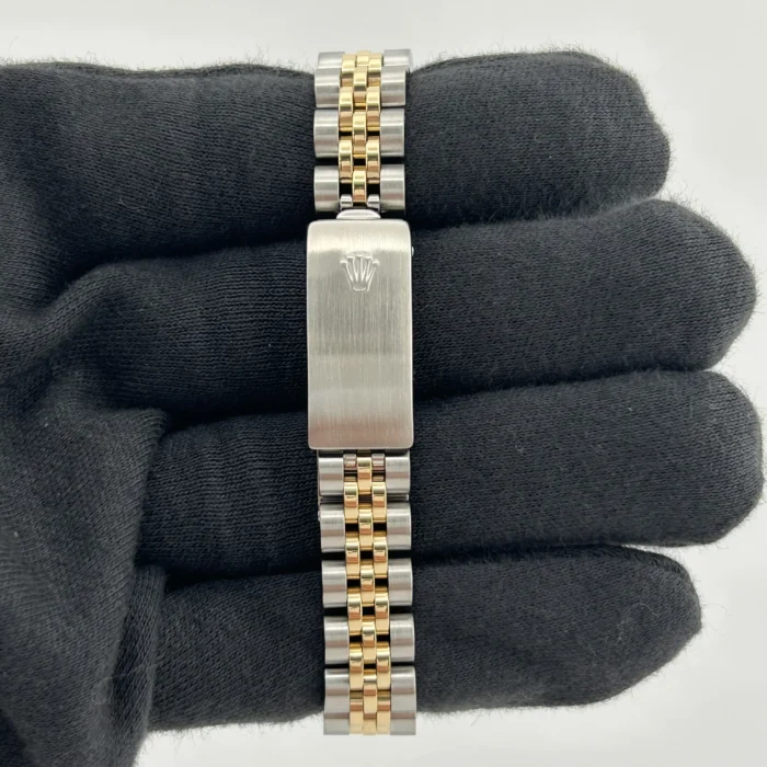 Rolex Datejust Lady Champagne Stick Dial on D-Link Jubilee Ref. 69173 with Papers 1990 - Image 4