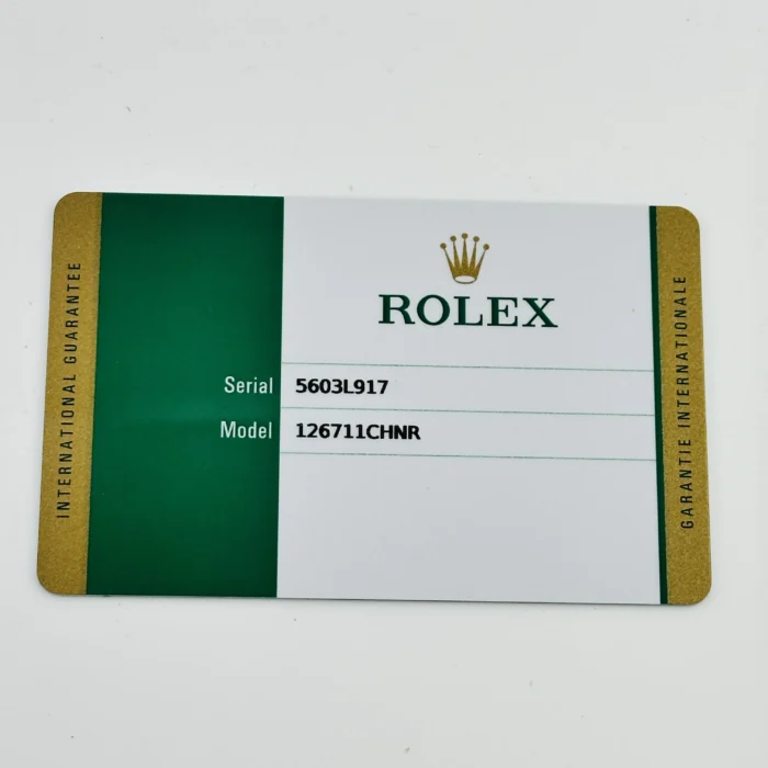 Rolex GMT-Master II "Root Beer" Black Dial on Oyster Bracelet Ref. 126711CHNR with New Style Card (White) 2019 - Image 7