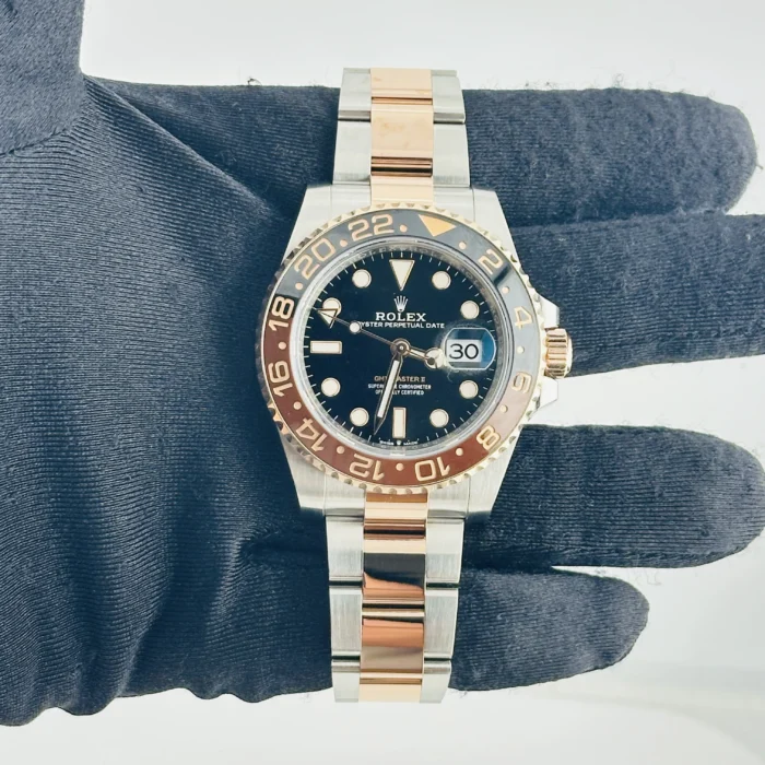 Rolex GMT-Master II "Root Beer" Black Dial on Oyster Bracelet Ref. 126711CHNR with New Style Card (White) 2019 - Image 2