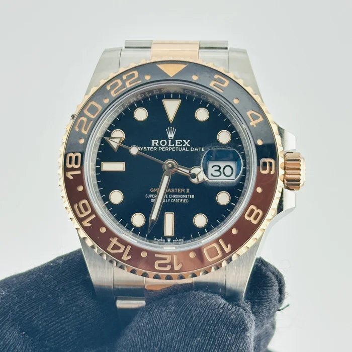 Rolex GMT-Master II "Root Beer" Black Dial on Oyster Bracelet Ref. 126711CHNR with New Style Card (White) 2019 - Image 3