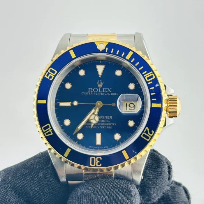 Rolex Submariner Blue Dial on Oyster Bracelet Ref. 16613 with Papers - Image 3