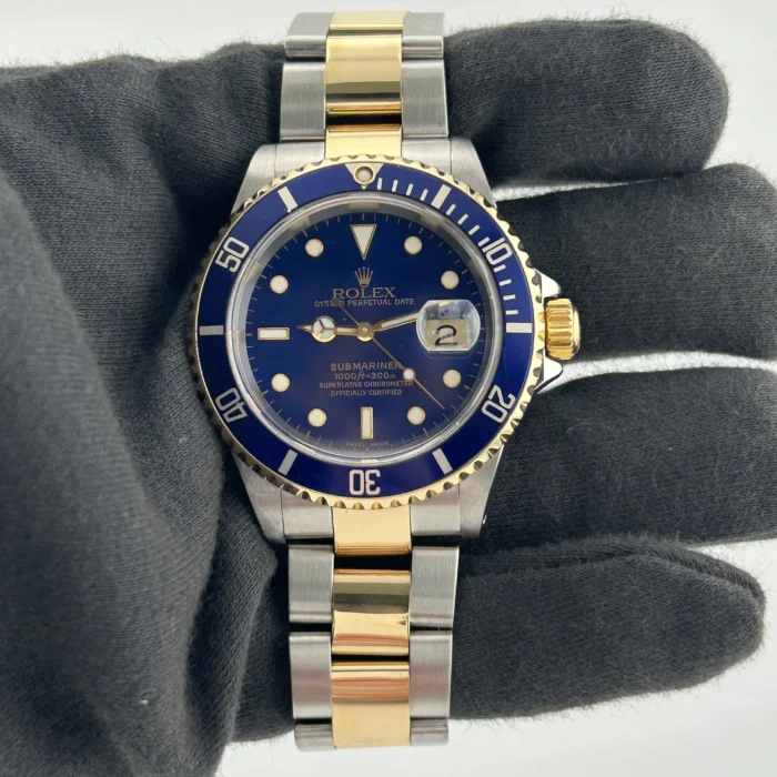 Rolex Submariner Blue Dial on Oyster Ref. 16613 - Image 2