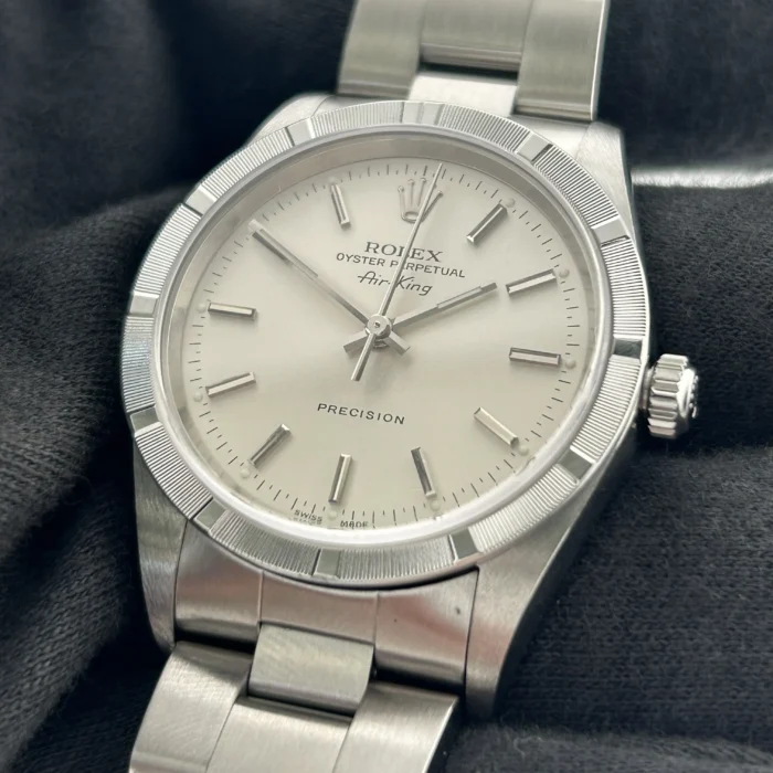 Rolex Air-King Silver Stick Dial on Oyster Bracelet Ref. 14010 - Image 3
