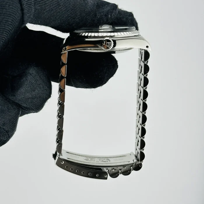 Rolex Datejust Silver Stick Dial on D-Link Jubilee Bracelet Ref. 16220 - Image 6