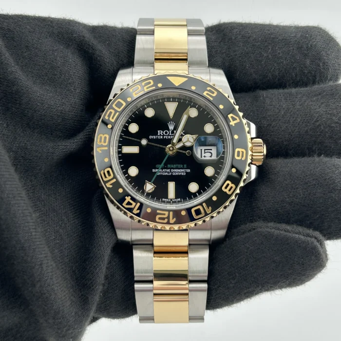 Rolex GMT-Master II Black Dial on Oyster Ref. 116713LN with New Style Card (White) - Image 2