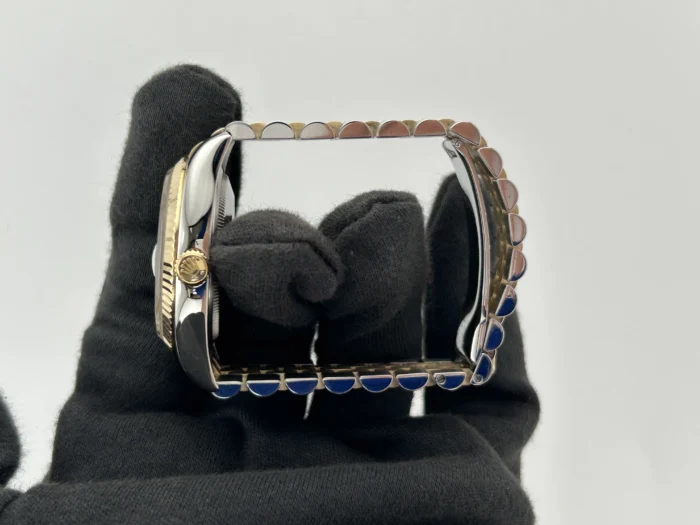 Rolex Datejust Champagne Anniversary Factory Diamond Dial Dial on D-Link Jubilee Hidden-Clasp Bracelet Ref. 116233G - Image 6