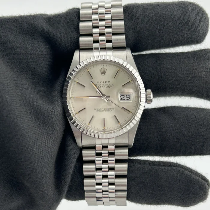 Rolex Datejust Silver Stick Dial on Jubilee Ref. 16030 - Image 2