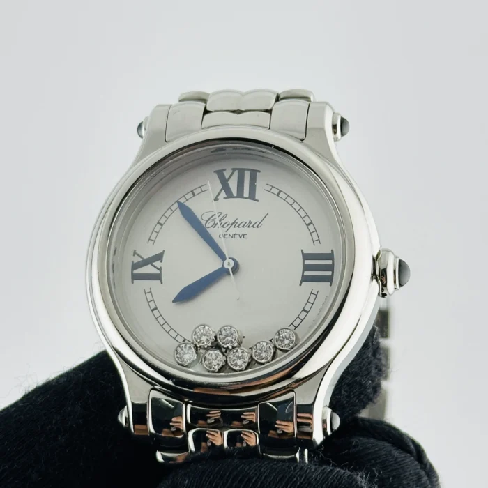 Chopard Happy Sport The First Silver Roman / Moving Diamonds Dial on Stainless Steel Bracelet Ref. 278610-3001 with Manuals Only - Image 3