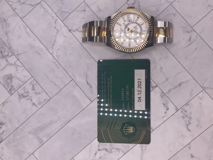 Rolex SkyDweller White Dial on Oyster Ref. 326933 with New Style Card (green) 2021 - Image 7