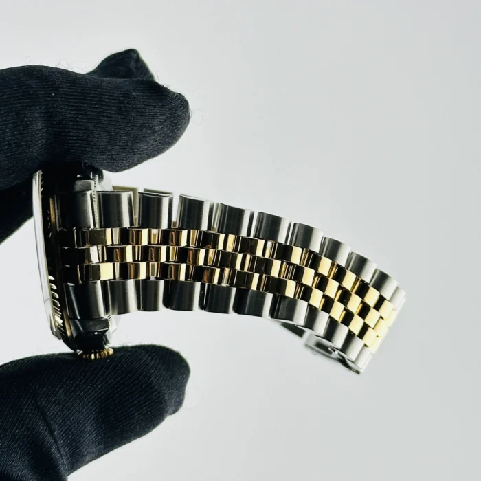Rolex Datejust Champagne Diamond Factory Dial on D-Link Jubilee Bracelet Ref. 16233G - Image 5