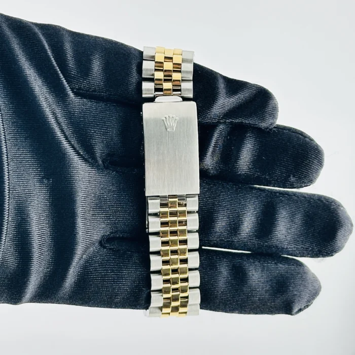 Rolex Datejust Champagne Diamond Factory Dial on D-Link Jubilee Bracelet Ref. 16233G - Image 4