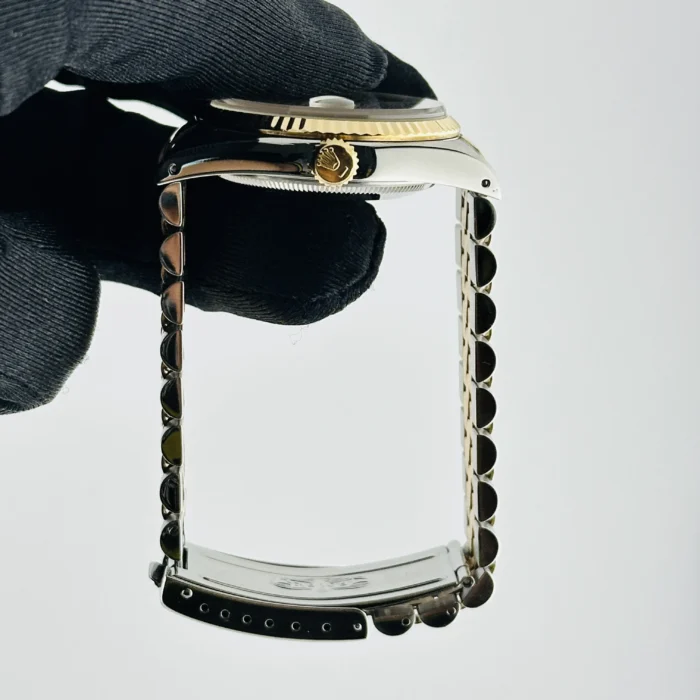 Rolex Datejust Champagne Diamond Factory Dial on D-Link Jubilee Bracelet Ref. 16233G - Image 6