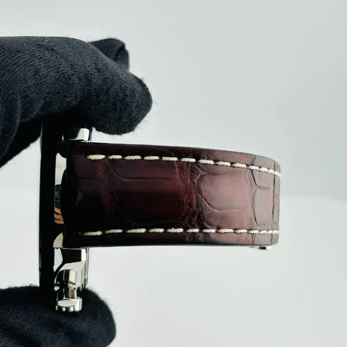Breitling Chrono-Matic Brown Dial on Leather Band Ref. A14360 with Papers 2010 - Image 4