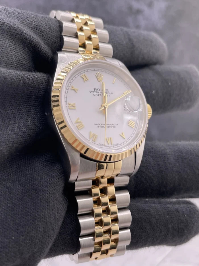 Rolex Datejust White Roman Dial on Jubilee Ref. 16233 - Image 3
