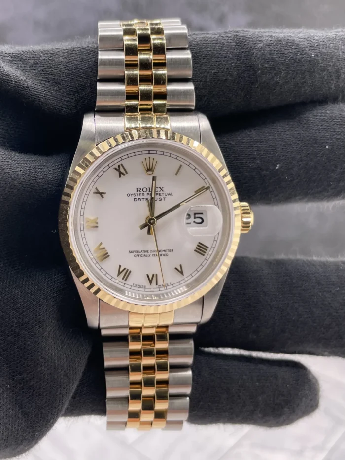 Rolex Datejust White Roman Dial on Jubilee Ref. 16233 - Image 2